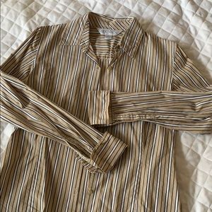 Button down French cuff blouse